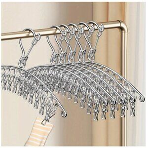 6 pcs Amazon premium stainless steel hanger with 20 clips